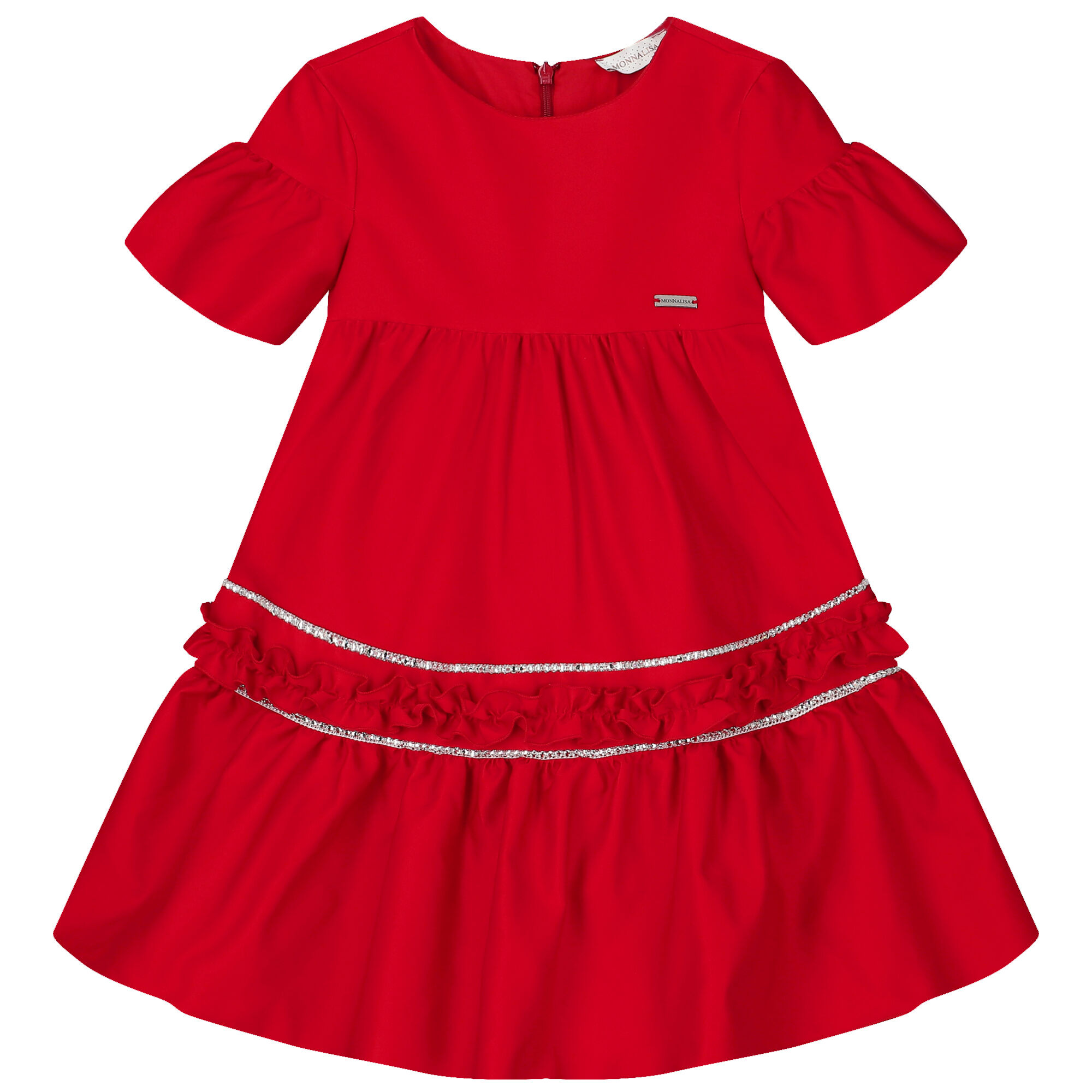 Monnalisa Girls Red Embellished Dress Junior Couture UAE